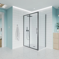 Душевой угол раздвижной E1-SP-GR-160100-01-C9 1600х1000x1950 Цвет профиля Графит брашинг Стекло  Прозрачное Veconi