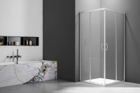 Душевой угол раздвижной квадратный 800x800x1900 RV101-80-01-C5 Цвет профиля Хром Стекло Прозрачное Veconi