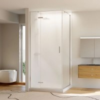 Душевой угол раздвижной прямоугольный RV073R/L-80100-06-C4 800х1000х1950 Цвет профиля Хром Стекло Дождь Veconi