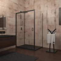 Душевой угол раздвижной прямоугольный RV040B-13070-01-C1 1300х700х1850 Цвет профиля Хром Стекло Прозрачное Veconi