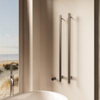 Полотенцесушитель элетрический из нержавеющей стали с таймером вороненая сталь 336 × 1000 x 79 VTD-2VT1GM Vincea