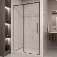 Душевая дверь раздвижная  VDS-1ST110CLGM 1100х2000 профиль вороненая сталь стекло прозрачное VINCEA