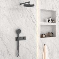 Душевой комплект встраиваемый, двухрежимный  цвет вороненая сталь VSFW-422TI2GM VINCEA